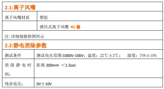 除尘箱技术参数